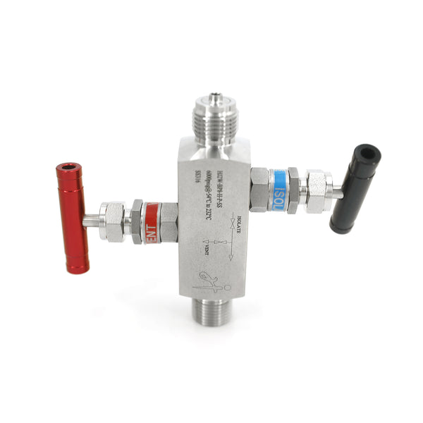 In-Line Two Valve Manifold Male-Male