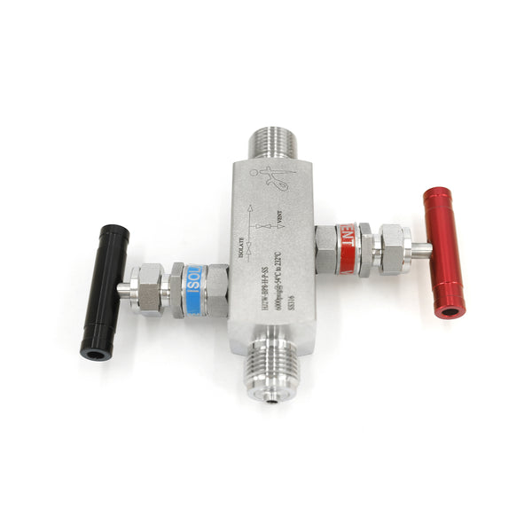 In-Line Two Valve Manifold Male-Male