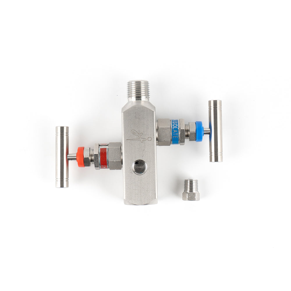 In-Line Two Valve Manifold Male-Female