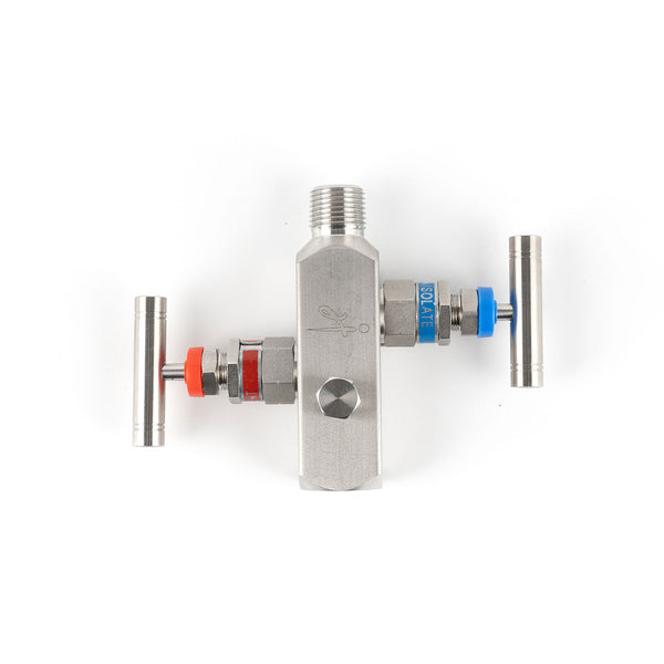 In-Line Two Valve Manifold Male-Female