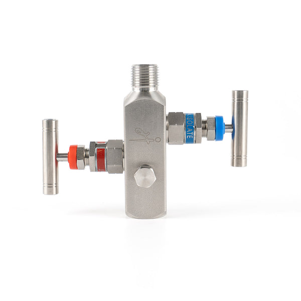 In-Line Two Valve Manifold Male-Female